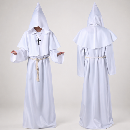 Classic Nun Costume | Adult Halloween Robe with Full-Length Design | Perfect for Themed Events