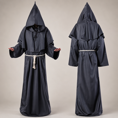 Classic Nun Costume | Adult Halloween Robe with Full-Length Design | Perfect for Themed Events