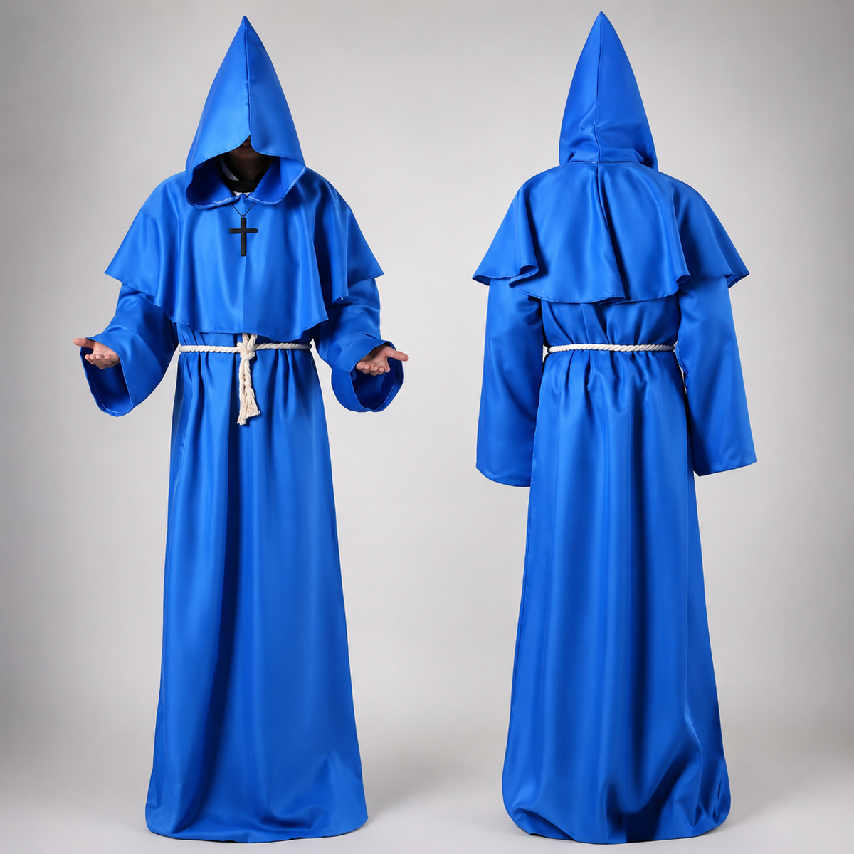 Classic Nun Costume | Adult Halloween Robe with Full-Length Design | Perfect for Themed Events
