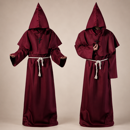 Classic Nun Costume | Adult Halloween Robe with Full-Length Design | Perfect for Themed Events