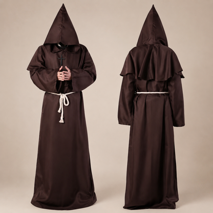 Classic Nun Costume | Adult Halloween Robe with Full-Length Design | Perfect for Themed Events