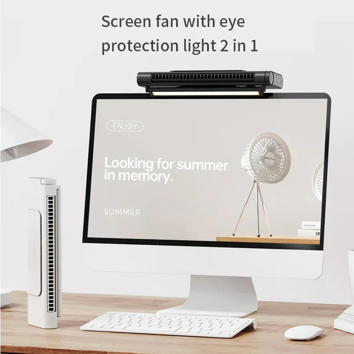 Compact USB Desk Fan | Bladeless Design with Adjustable Airflow | Quiet Cooling Solution for Workspaces