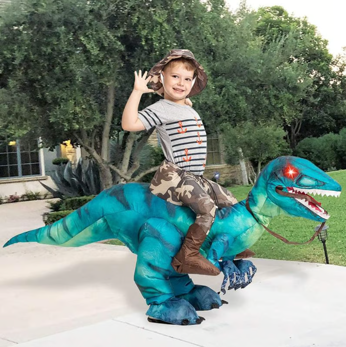 Dino Adventure | Kids Halloween Costume - Inflatable Dinosaur for Fun Playtime