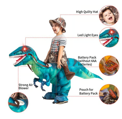 Dino Adventure | Kids Halloween Costume - Inflatable Dinosaur for Fun Playtime