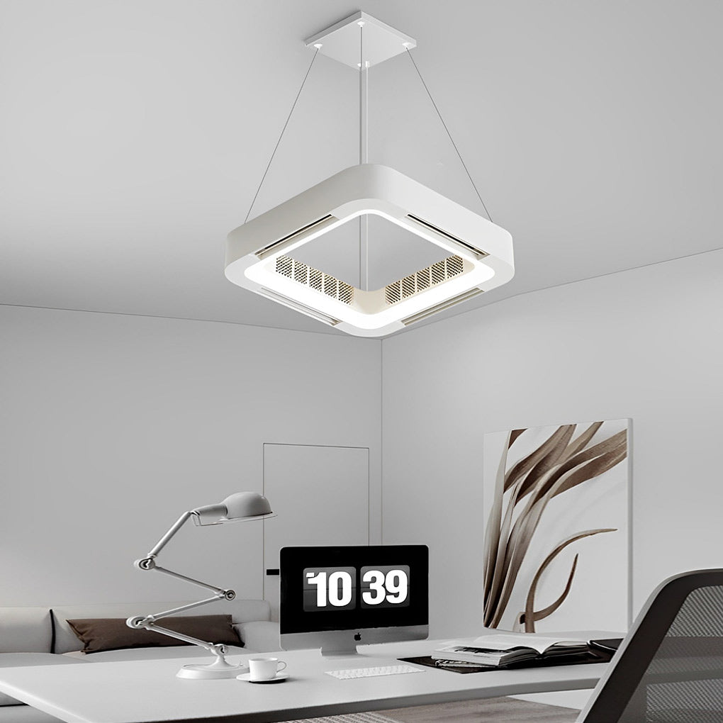 Elegant | Modern Ceiling Fan with LED Lighting &amp; Chandelier Design for Stylish Airflow