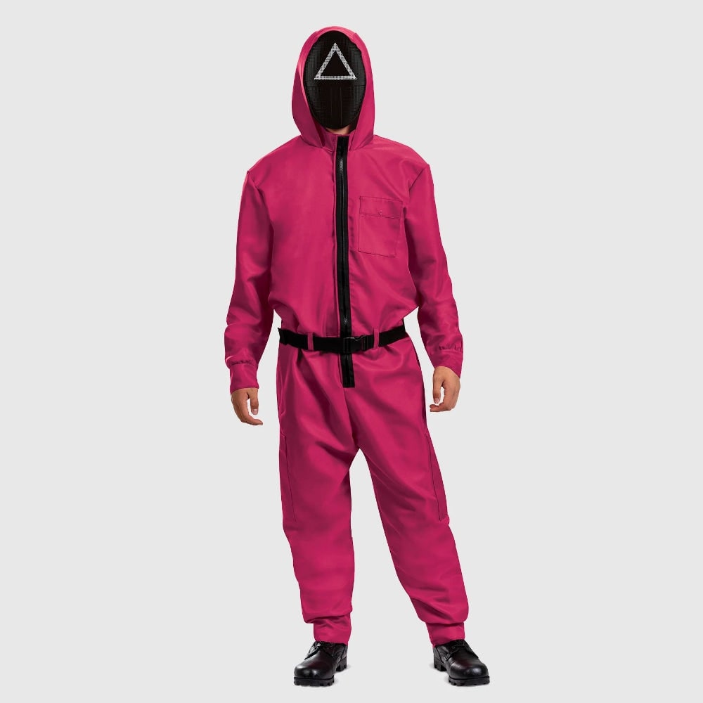 Festive Costume Collection | Halloween Jumpsuit with Mask &amp; Belt | Complete Outfit for Themed Events