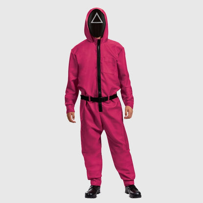Festive Costume Collection | Halloween Jumpsuit with Mask &amp; Belt | Complete Outfit for Themed Events