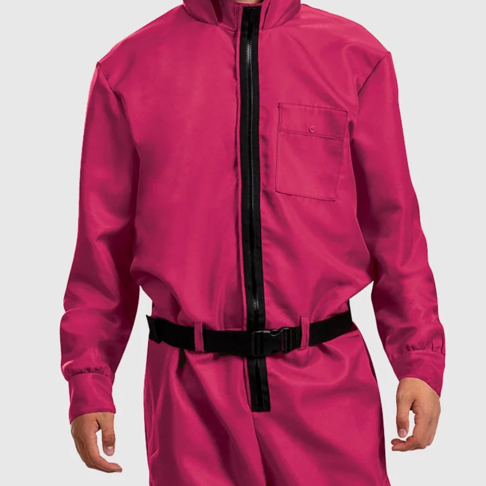 Festive Costume Collection | Halloween Jumpsuit with Mask &amp; Belt | Complete Outfit for Themed Events