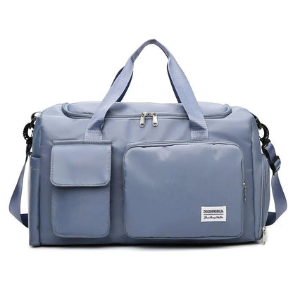 Multi-Pocket Travel Bag, Sports and Gym Duffle with Separate Shoe Compartment