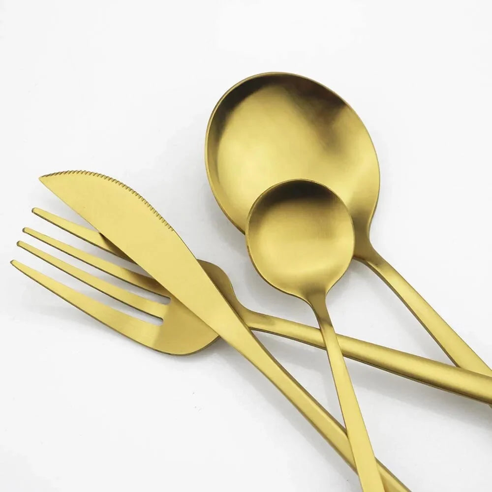 High-Quality Stainless Steel Cutlery Set for 6 People - Elegant Cutlery Collection