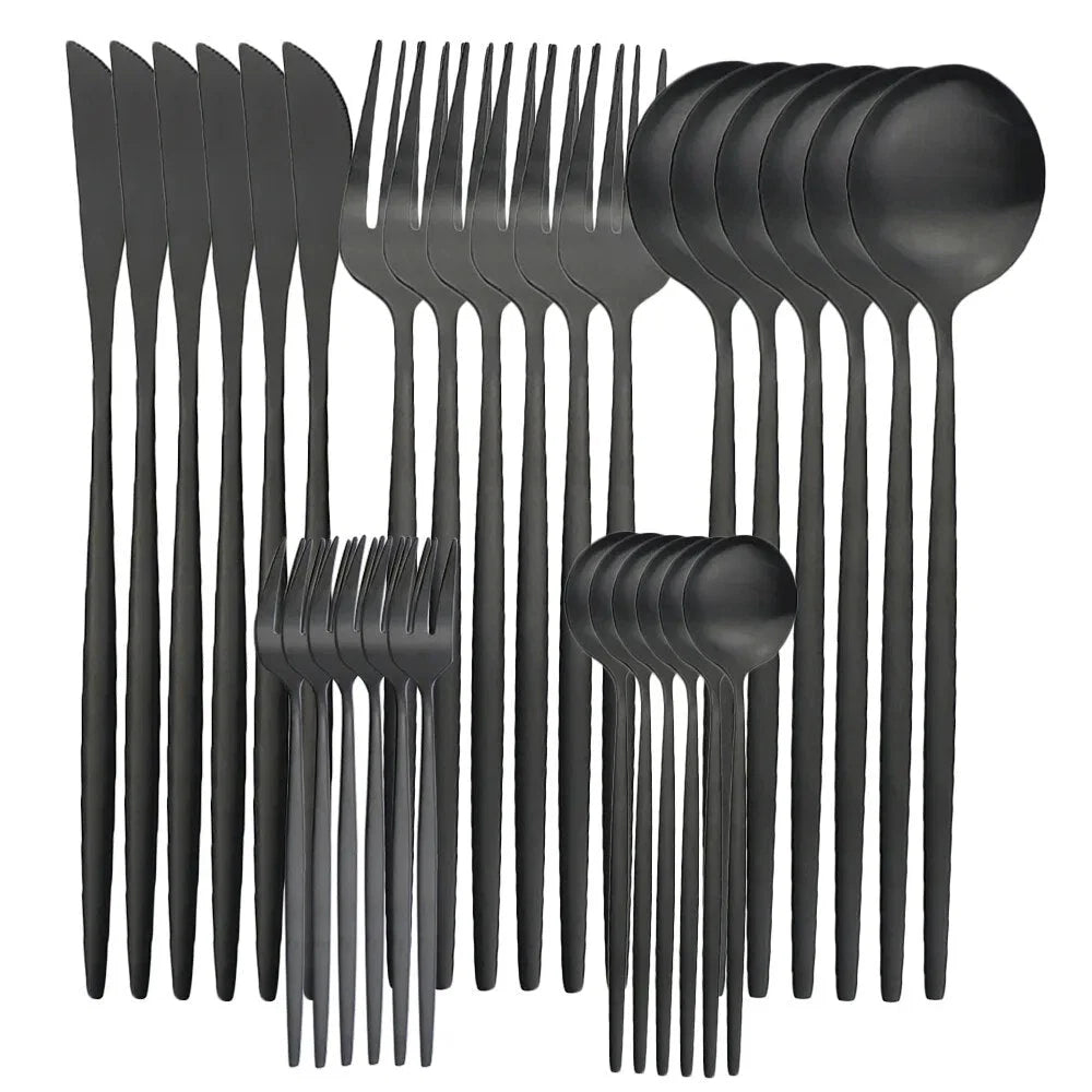 High-Quality Stainless Steel Cutlery Set for 6 People - Elegant Cutlery Collection