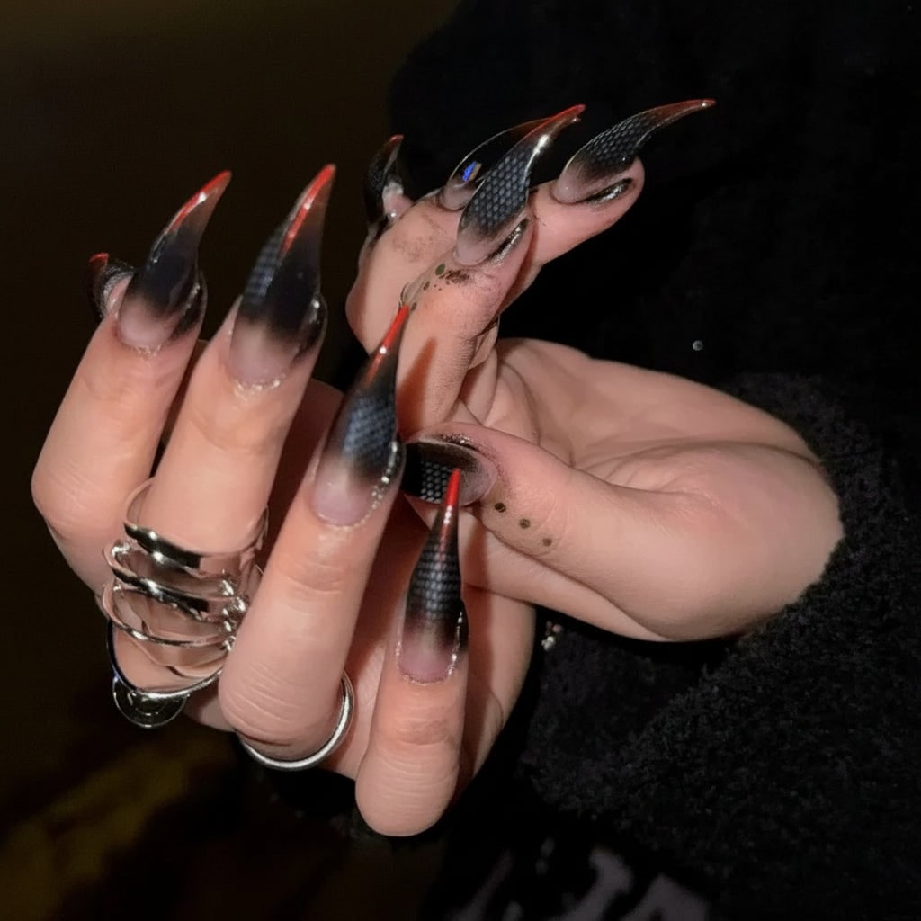 Halloween Glam | Reusable Press-On Nails with Claw Shape Design | Perfect for Costume Parties