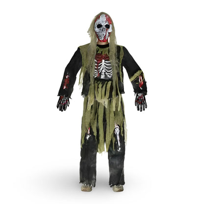 Halloween Skeleton Zombie Costume Set with Mask | Spooky Look for Kids