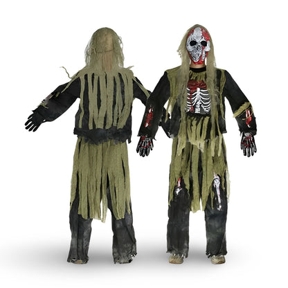 Halloween Skeleton Zombie Costume Set with Mask | Spooky Look for Kids