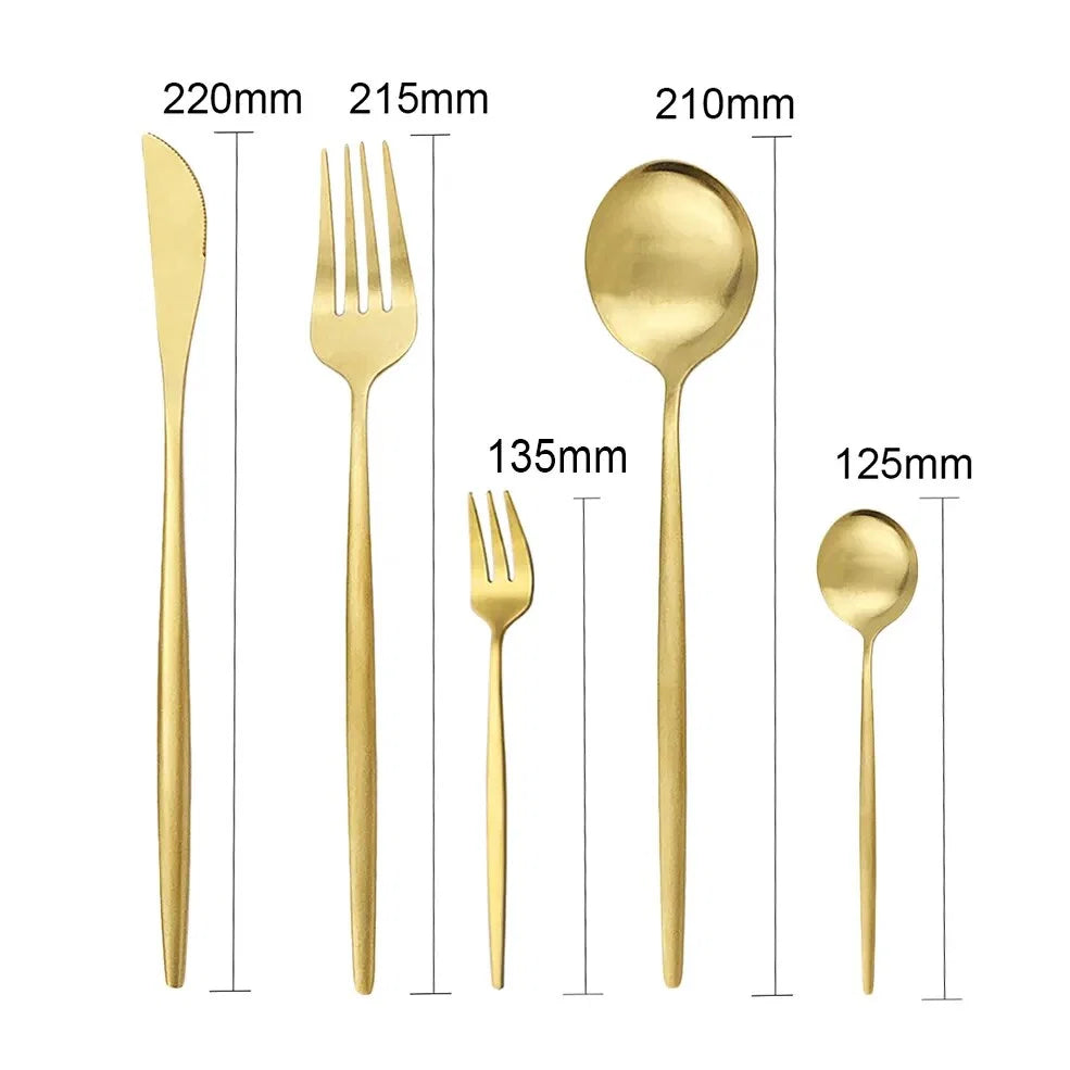 High-Quality Stainless Steel Cutlery Set for 6 People - Elegant Cutlery Collection