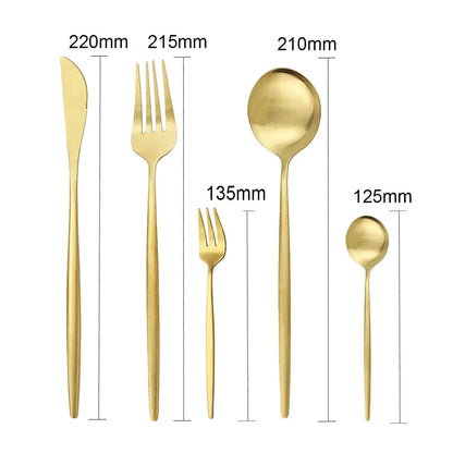 High-Quality Stainless Steel Cutlery Set for 6 People - Elegant Cutlery Collection