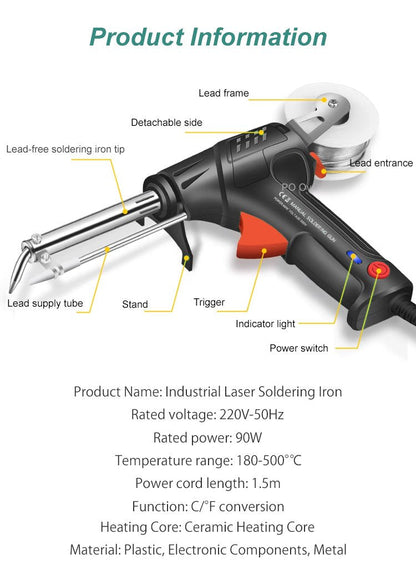 HeatFusion | Laser Welding Machine with Rapid 20-Second Heating | Ergonomic Tool for Precision and Ease