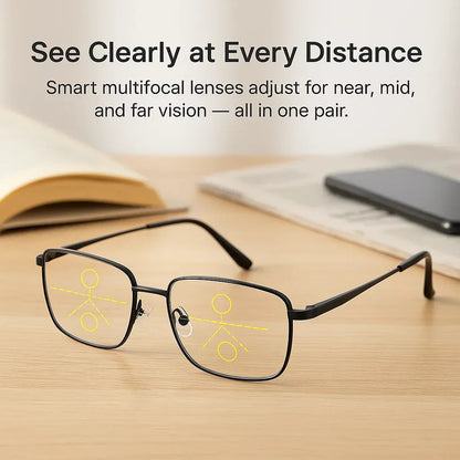 Intelligent Progressive Glasses | Cutting-Edge Lenses for All-Day Clarity | Versatile Vision Solution