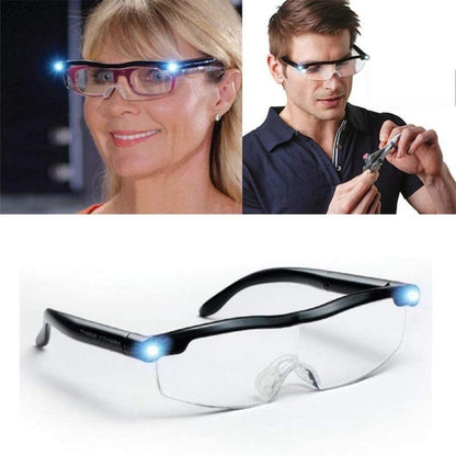 LED Magnifying Glasses for Reading with Adjustable Light | Hands-Free Design for Enhanced Comfort