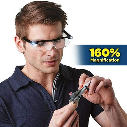 LED Magnifying Glasses for Reading with Adjustable Light | Hands-Free Design for Enhanced Comfort