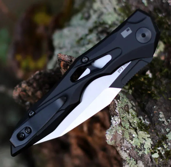 Launch-13 | Swift Fold Auto Utility Tool with Wharncliffe Blade | Compact Design for Outdoor Adventures