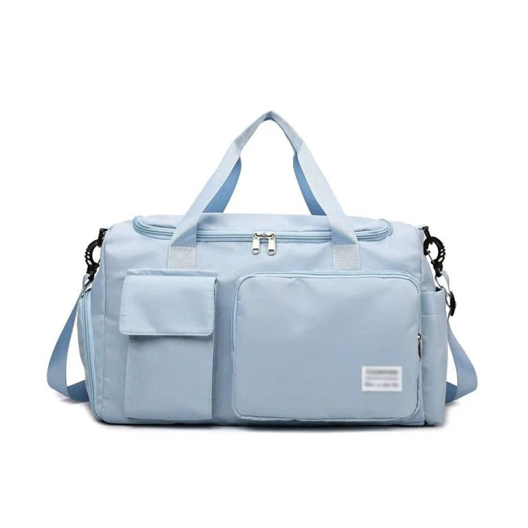 Multi-Pocket Travel Bag, Sports and Gym Duffle with Separate Shoe Compartment