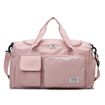 Multi-Pocket Travel Bag, Sports and Gym Duffle with Separate Shoe Compartment