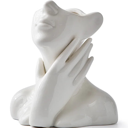 "Unique and Modern Ceramic Vase, Decorative Flower Vase for Living Room and Office" | Bowlift