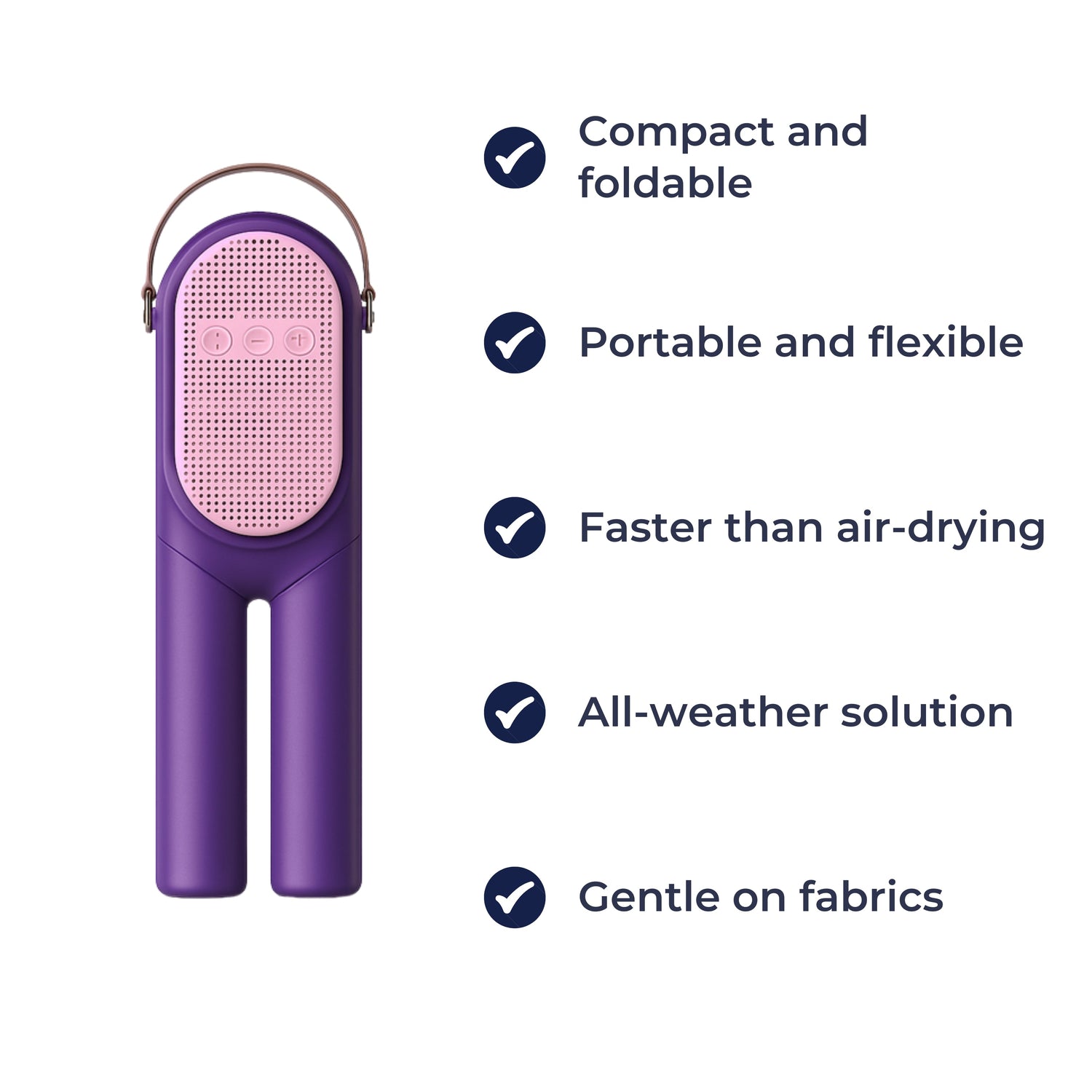 Portable Clothes Dryer Quick Drying Lightweight Foldable Design