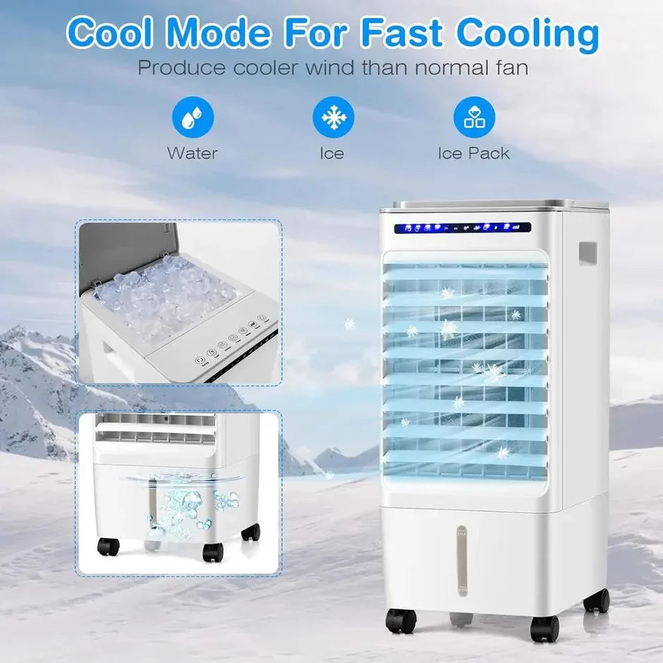 Portable Evaporative Cooler | Air Cooling Fan with Remote Control | Compact Design for Home and Office Comfort