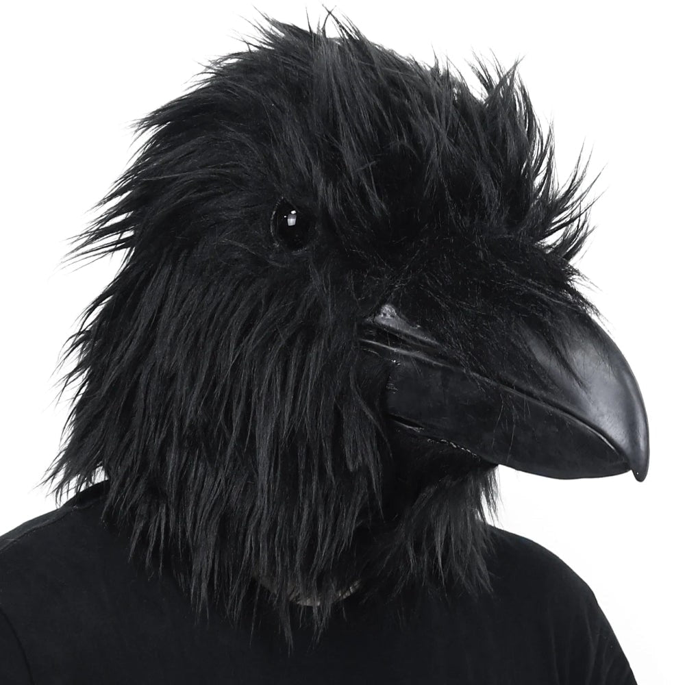 Raven Costume Mask | Scary Halloween Mask with Realistic Gothic Design | Perfect Accessory for Themed Events