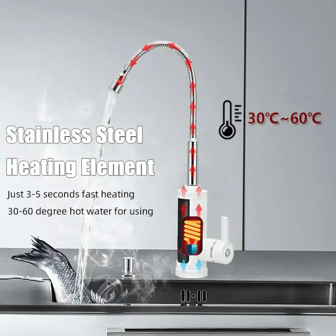 3000W Electric Kitchen Faucet with Instant Hot Water - FlowHeat
