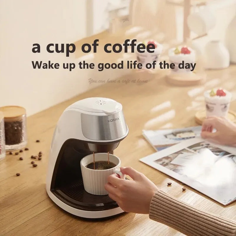 KONKA Coffee Machine 2 in 1, Tea and Coffee Powder, Multiple Drops, Cafeteria, Quick Heating, Office and Home, 220 V, Easy to Use