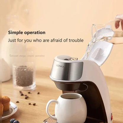 KONKA Coffee Machine 2 in 1, Tea and Coffee Powder, Multiple Drops, Cafeteria, Quick Heating, Office and Home, 220 V, Easy to Use