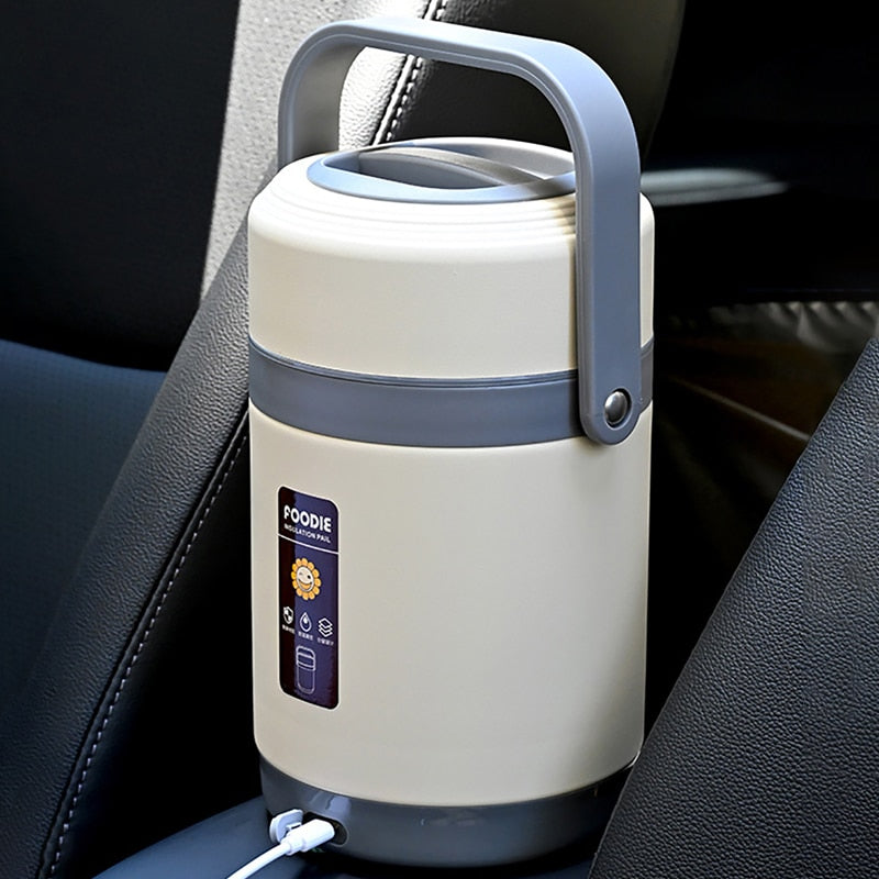 BowLift | USB Heated Lunch Box | 304 Stainless Steel, Portable Food Warmer