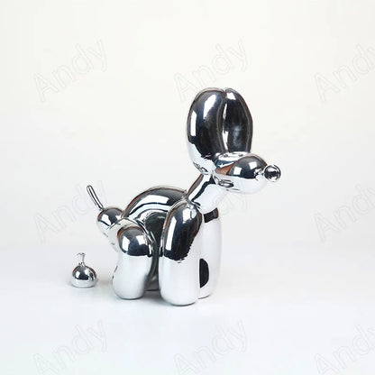 Minimalist Balloon Dog with Poop Ornament