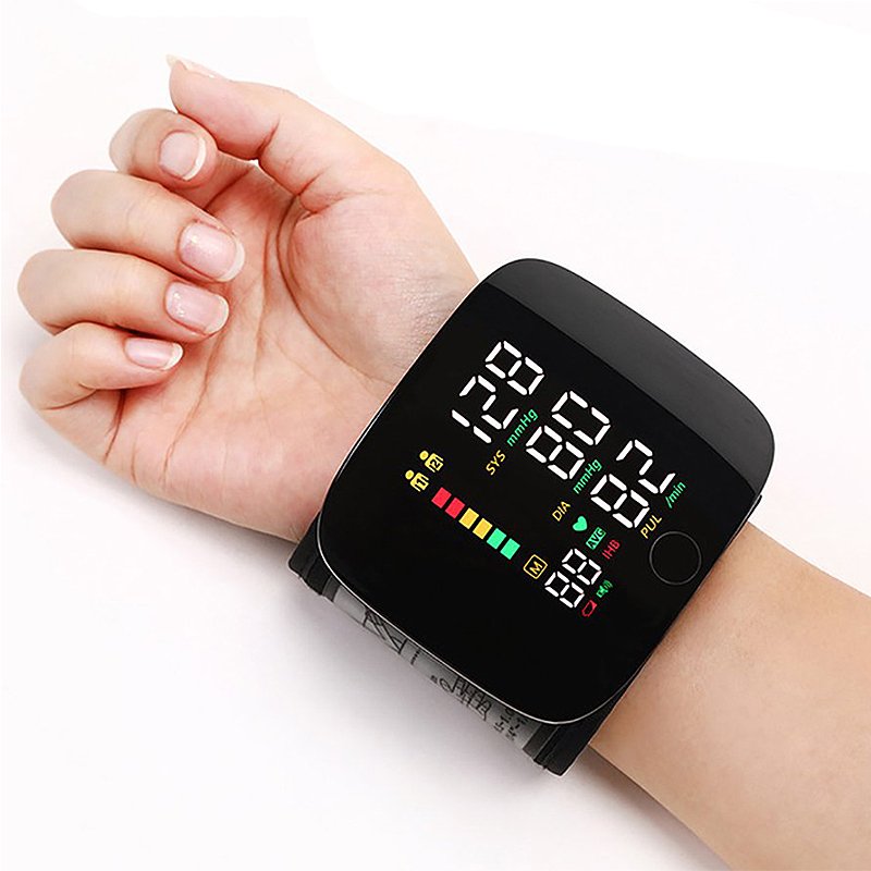 Smart Wrist Blood Pressure Monitor with Voice Alerts &amp; LCD Screen | Portable Health Tracker for Accurate Readings