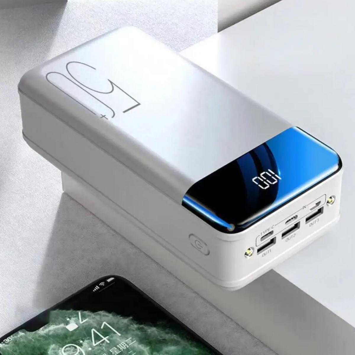 Ultra-Power Bank | 100,000mAh Portable Charger with Fast Charging Ports | Reliable Emergency Power Source for Travel