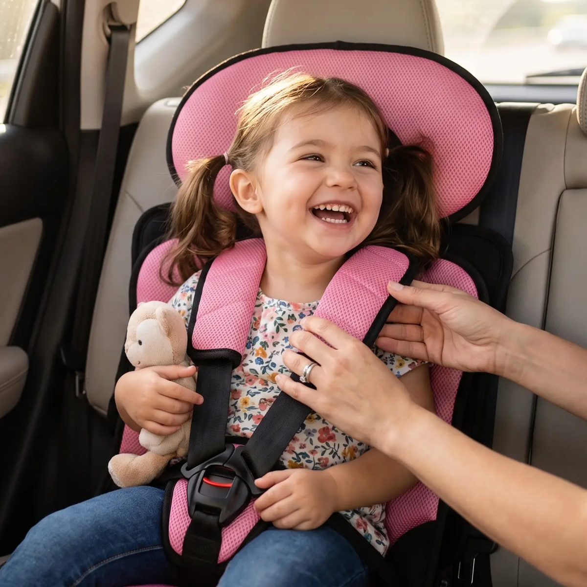 Portable &amp; Foldable Child Car Booster Seat