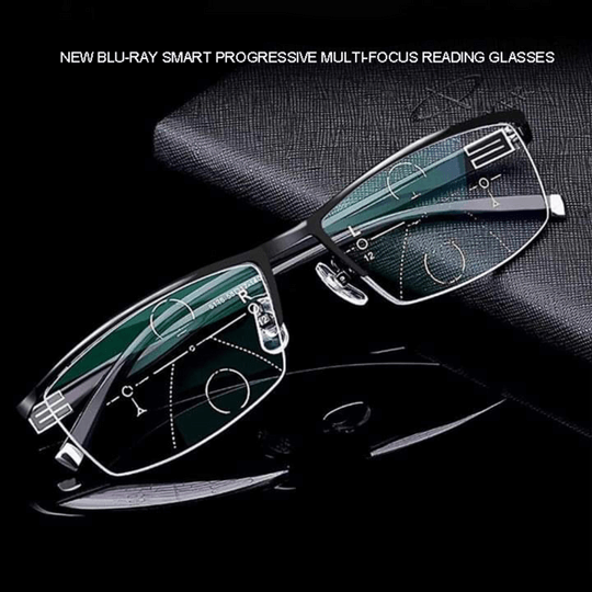 VisionPro | Multi-Focus Smart Glasses with Adaptive Blue Light Lenses | Seamless Vision for All Activities