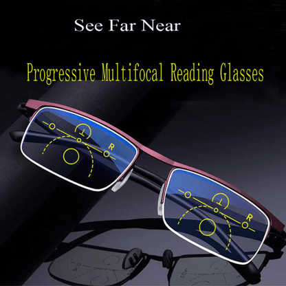 VisionPro | Multi-Focus Smart Glasses with Adaptive Blue Light Lenses | Seamless Vision for All Activities