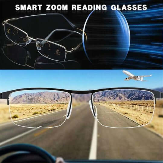 VisionPro | Multi-Focus Smart Glasses with Adaptive Blue Light Lenses | Seamless Vision for All Activities