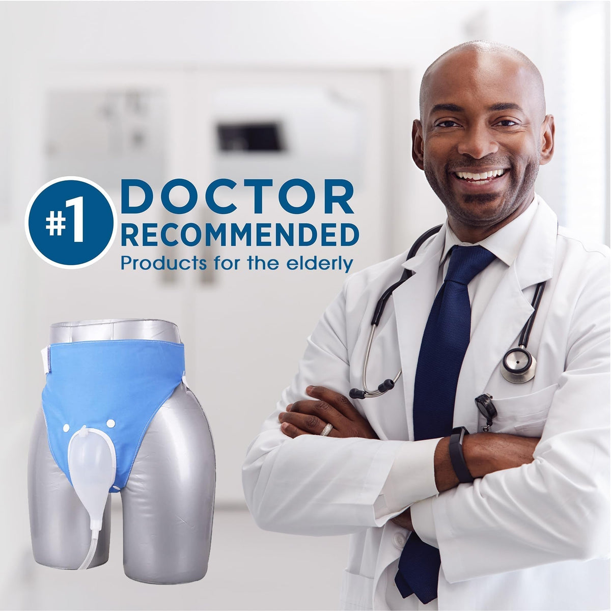 Wearable Urine Collector System with Adjustable Straps &amp; 1000 mL Capacity for Comfort and Convenience