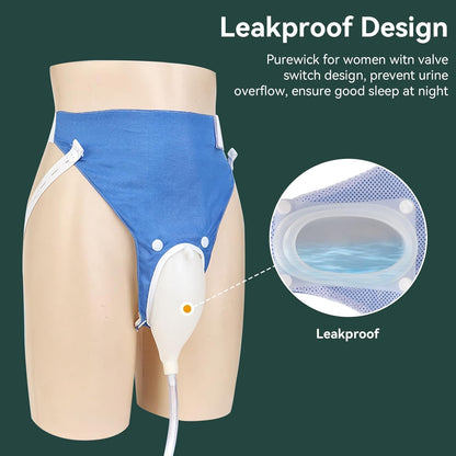 Wearable Urine Collector System with Adjustable Straps &amp; 1000 mL Capacity for Comfort and Convenience