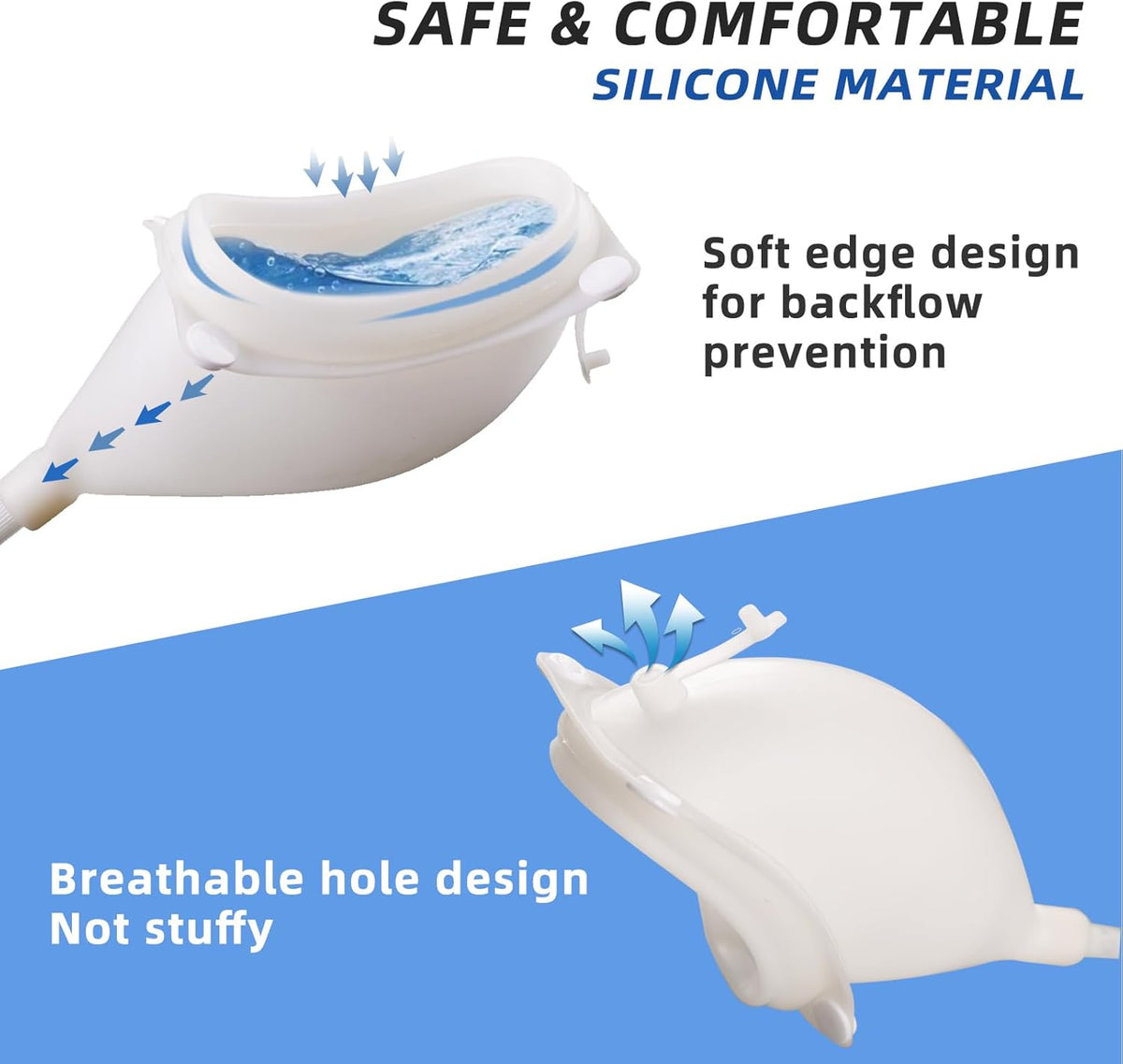 Wearable Urine Collector System with Adjustable Straps &amp; 1000 mL Capacity for Comfort and Convenience