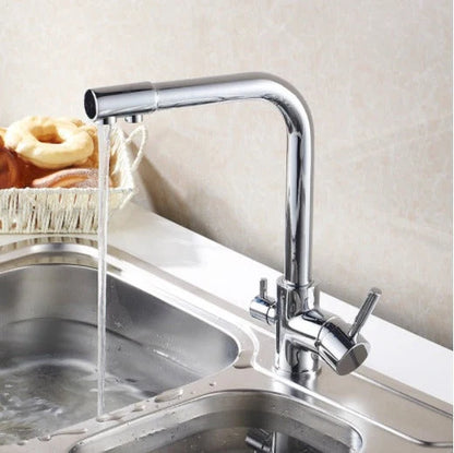 Filtered Water Kitchen Faucet Double Handle Faucet