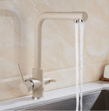 Filtered Water Kitchen Faucet Double Handle Faucet