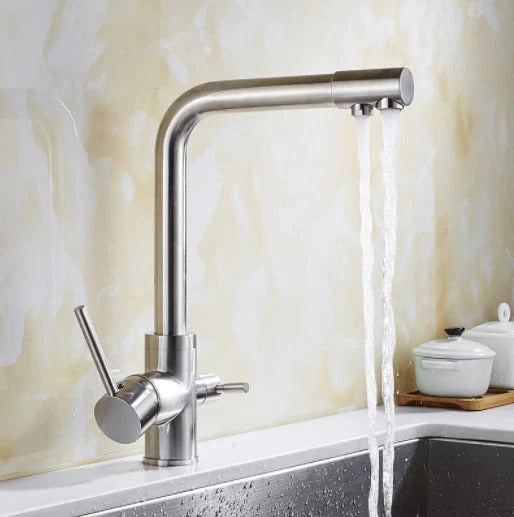 Filtered Water Kitchen Faucet Double Handle Faucet