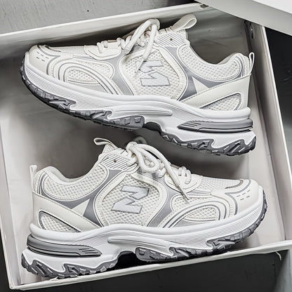 Unisex Casual Lace-Up Sneakers - Comfortable &amp; Versatile