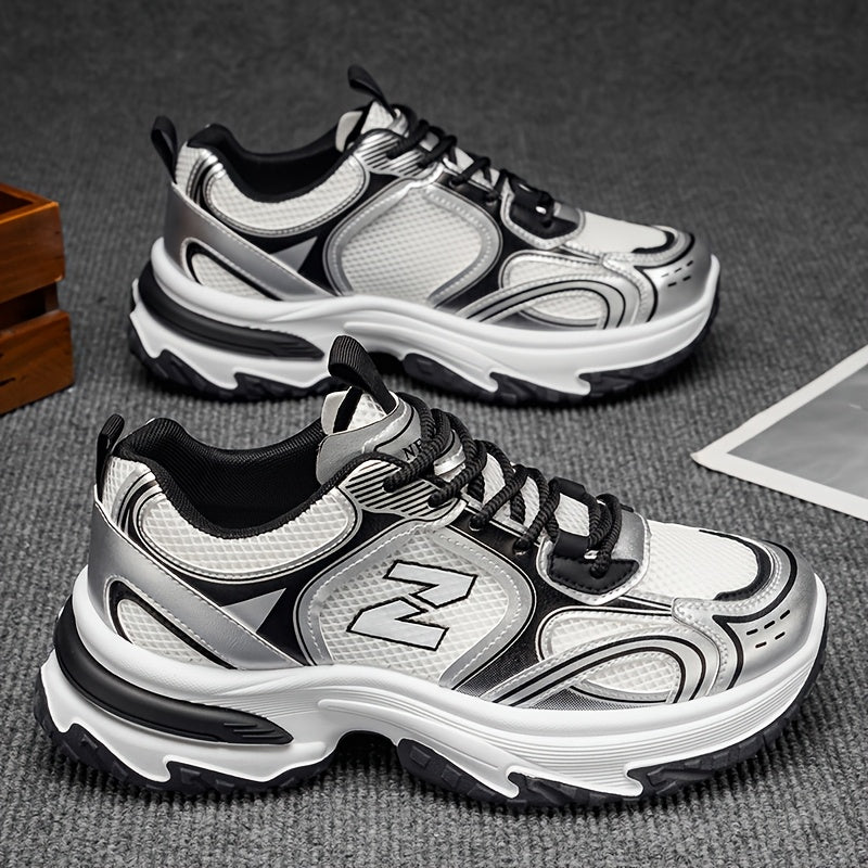 Unisex Casual Lace-Up Sneakers - Comfortable &amp; Versatile